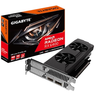 Product image of Gigabyte Radeon RX 6400 D6 Low Profile 4G GDDR6  - Click for product page of Gigabyte Radeon RX 6400 D6 Low Profile 4G GDDR6 