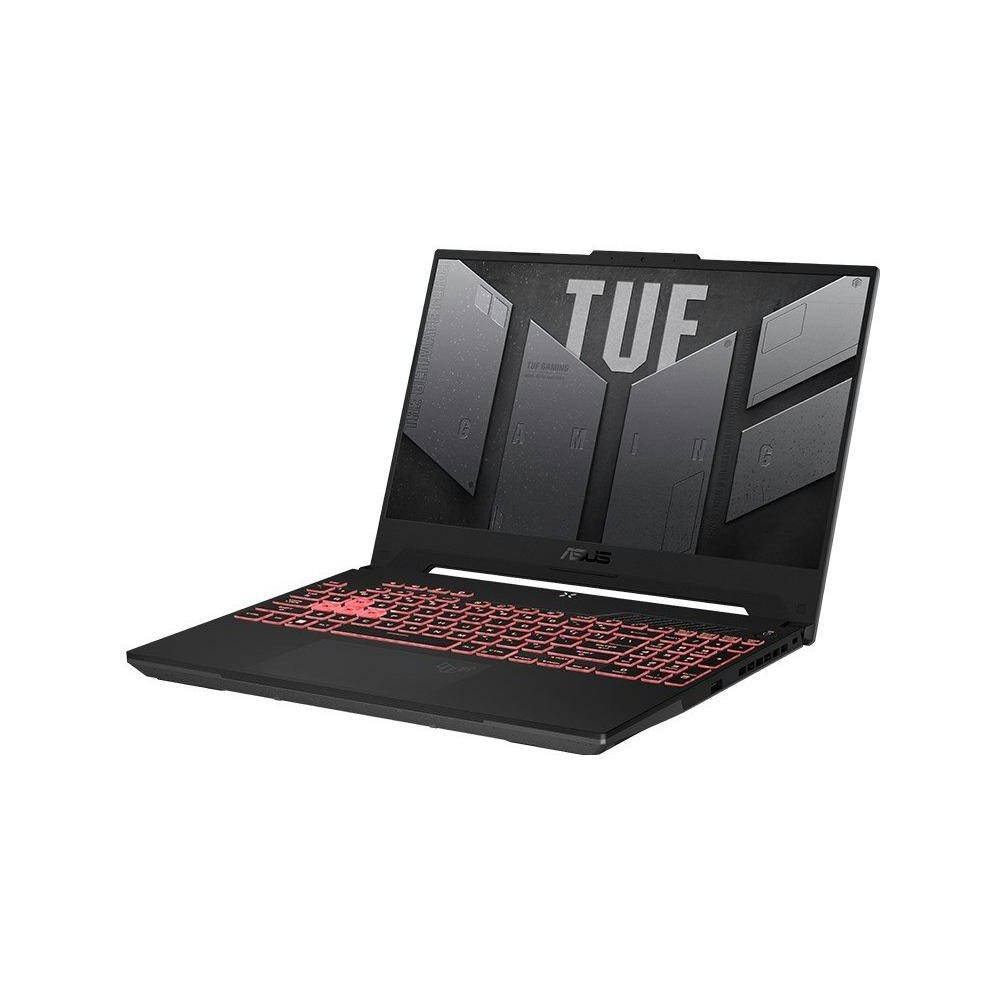 A large main feature product image of ASUS TUF Gaming A15 15.6" Ryzen 7 RTX 3050 Windows 11 Gaming Notebook