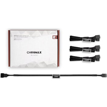 Product image of Noctua NA-SEC1 Chromax.Black 30cm 4-Pin PWM Power Extension Cables 4-Pack - Click for product page of Noctua NA-SEC1 Chromax.Black 30cm 4-Pin PWM Power Extension Cables 4-Pack