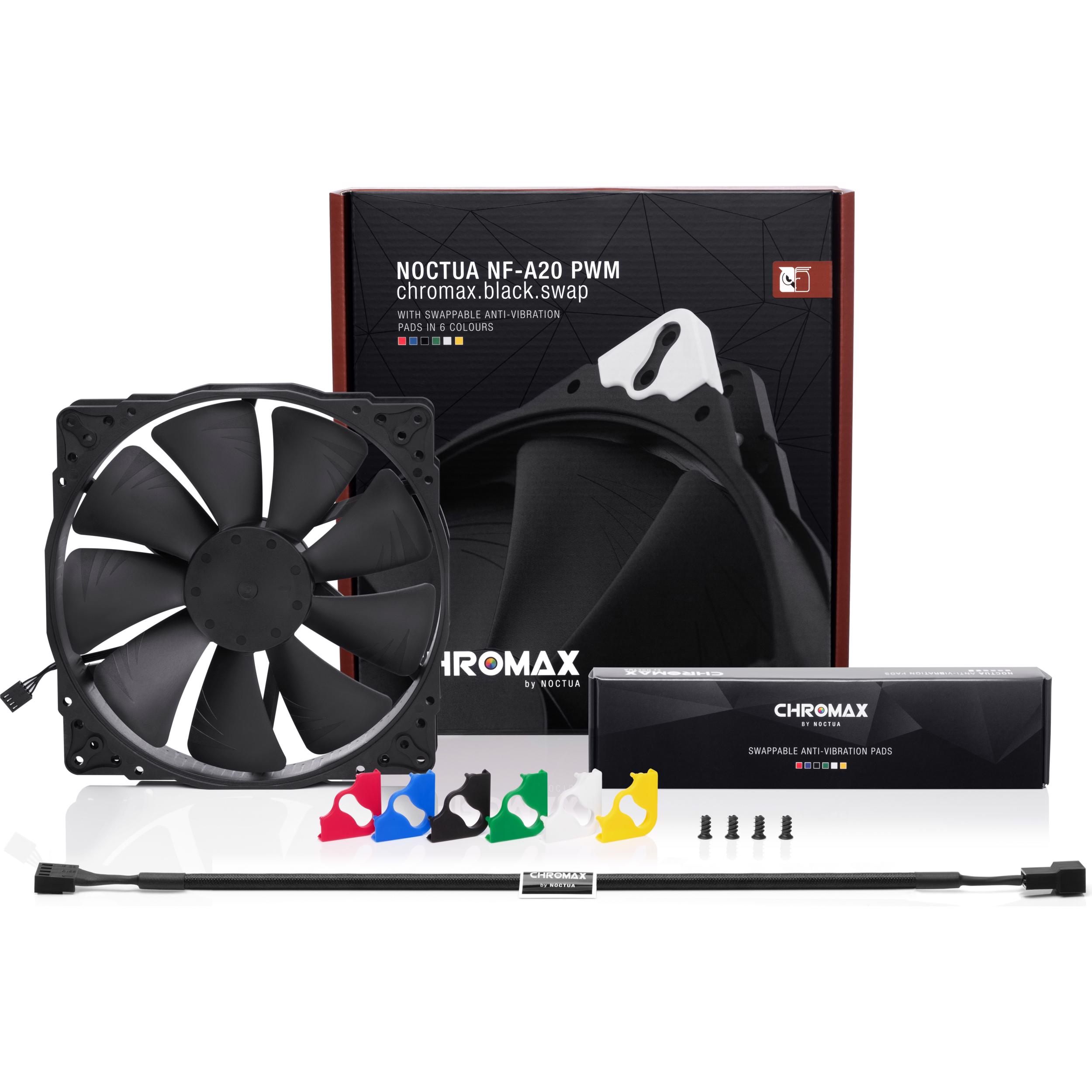 A large main feature product image of Noctua NF-A20 PWM Chromax - 200mm x 30mm 800RPM Cooling Fan