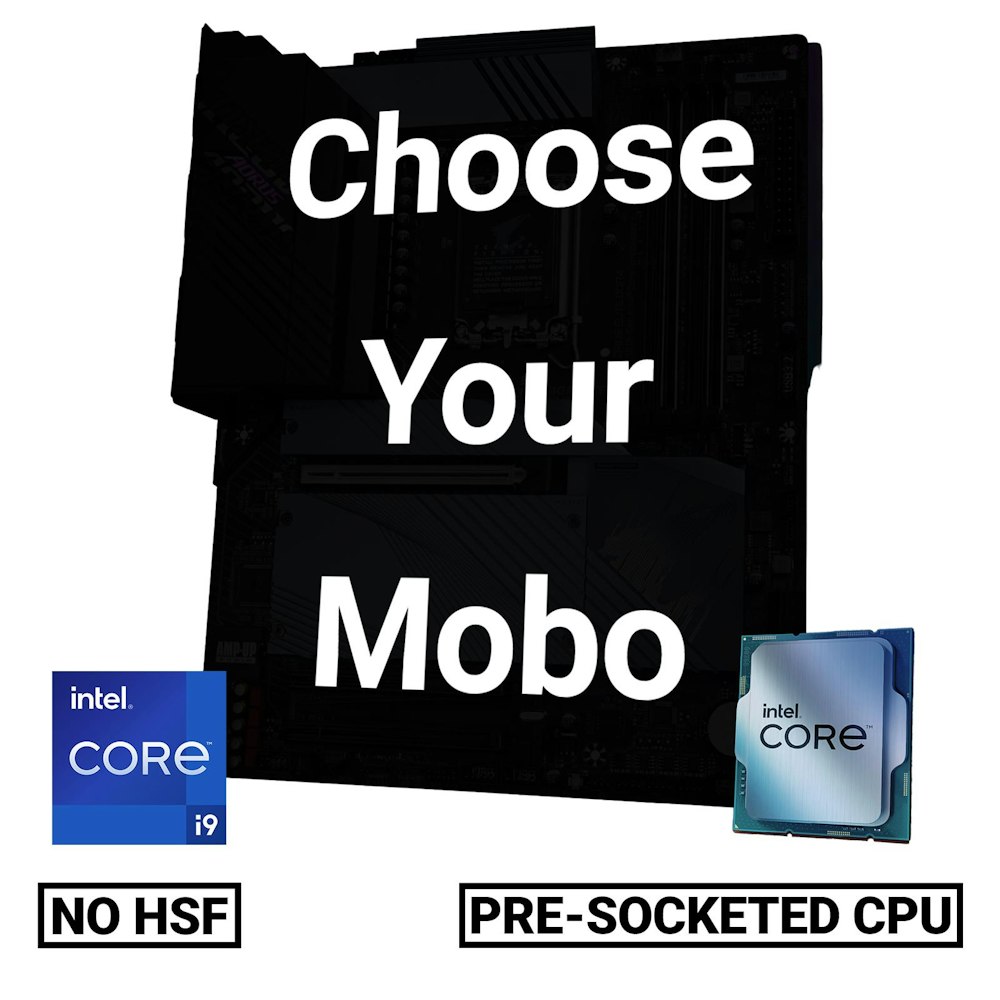 A large main feature product image of Intel Core i9 12900K & Motherboard Bundle Deal
