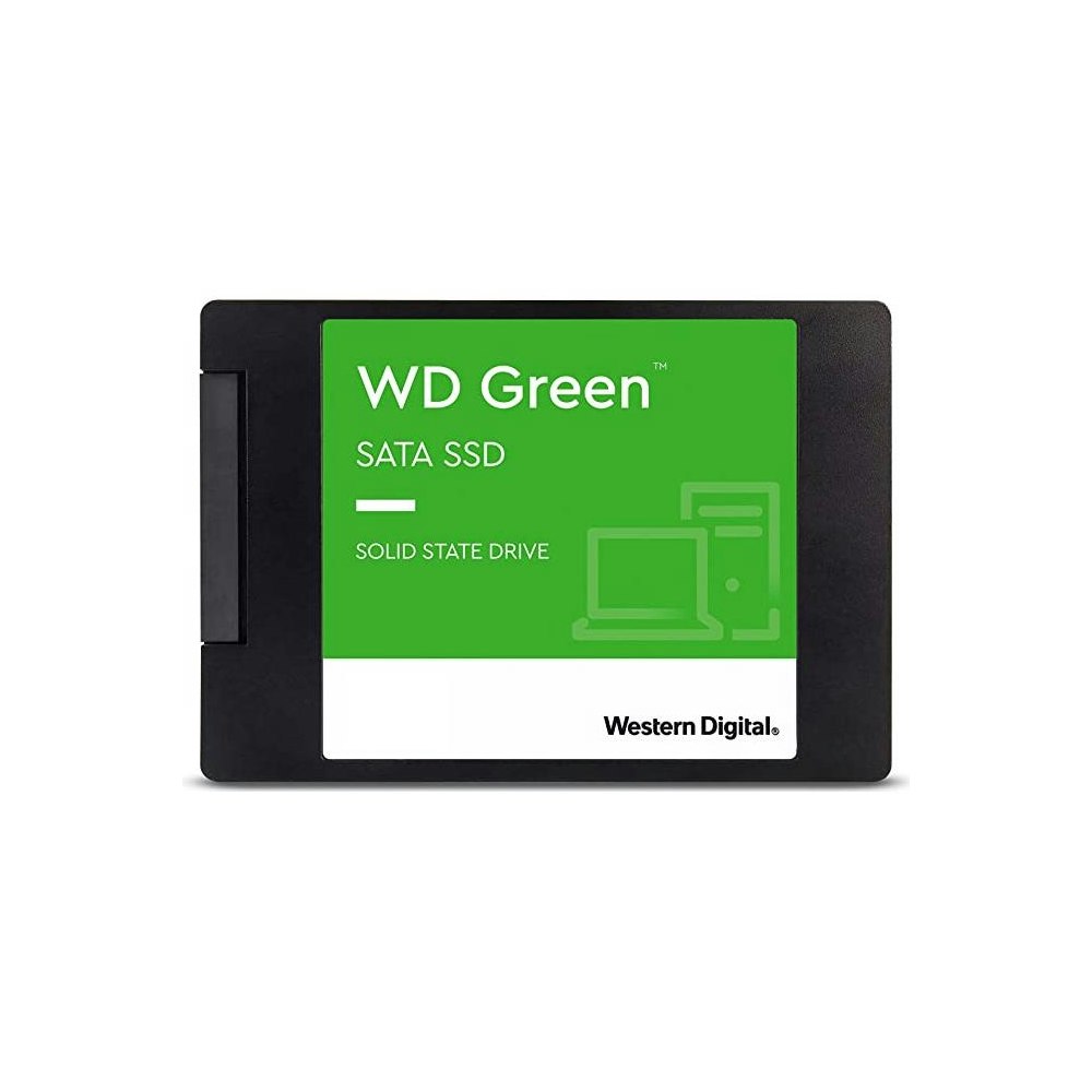 A large main feature product image of WD Green SATA III 2.5" SSD - 1TB