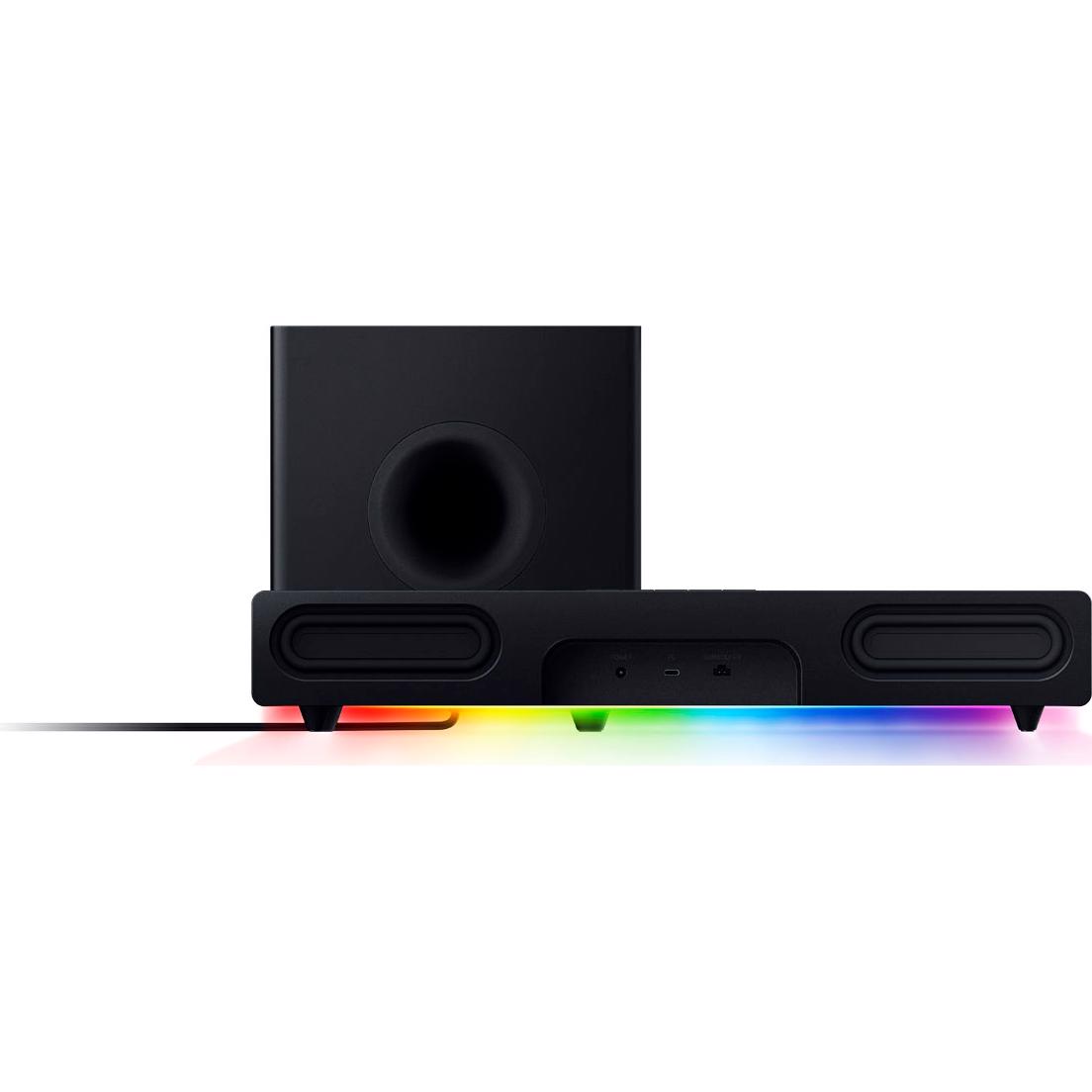 A large main feature product image of Razer Leviathan V2 - Bluetooth Soundbar with Subwoofer