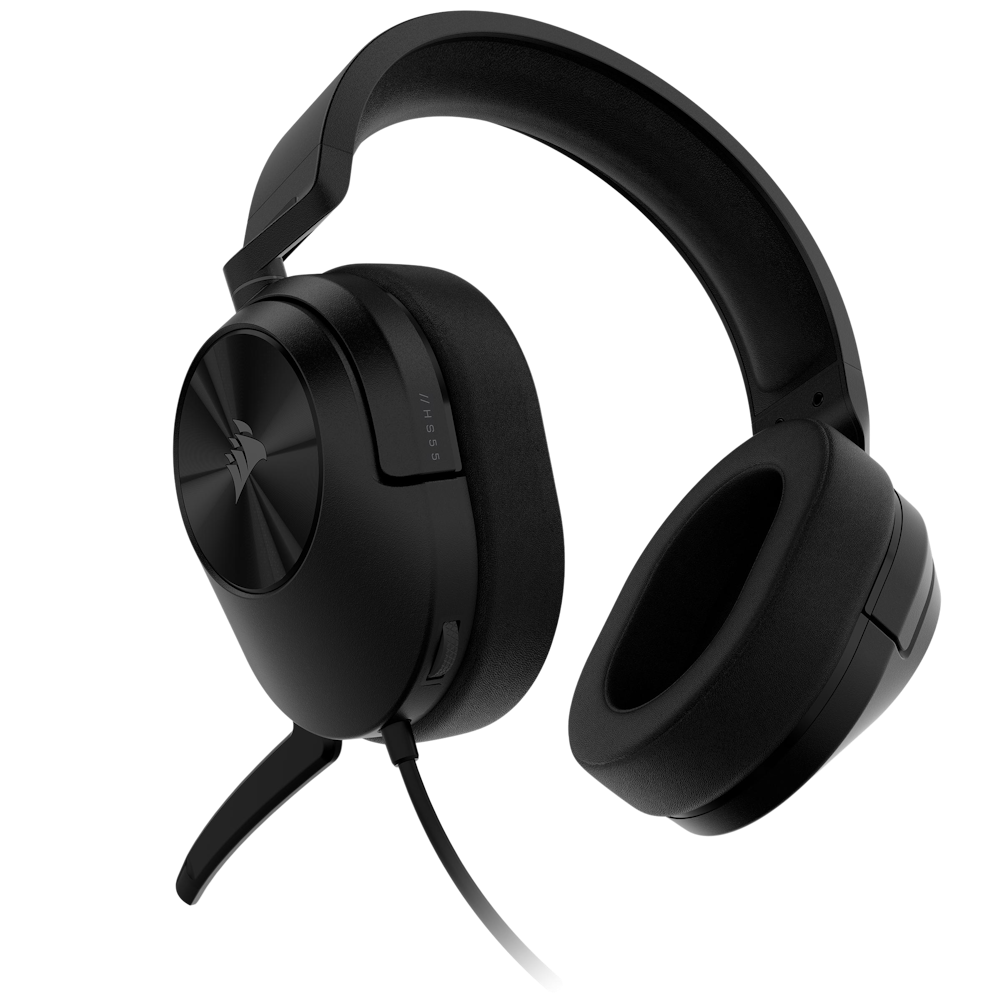 A large main feature product image of Corsair HS55 STEREO Wired Gaming Headset (Carbon)