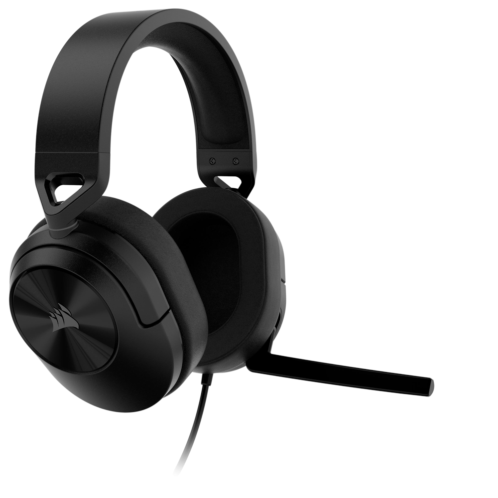A large main feature product image of Corsair HS55 STEREO Wired Gaming Headset (Carbon)