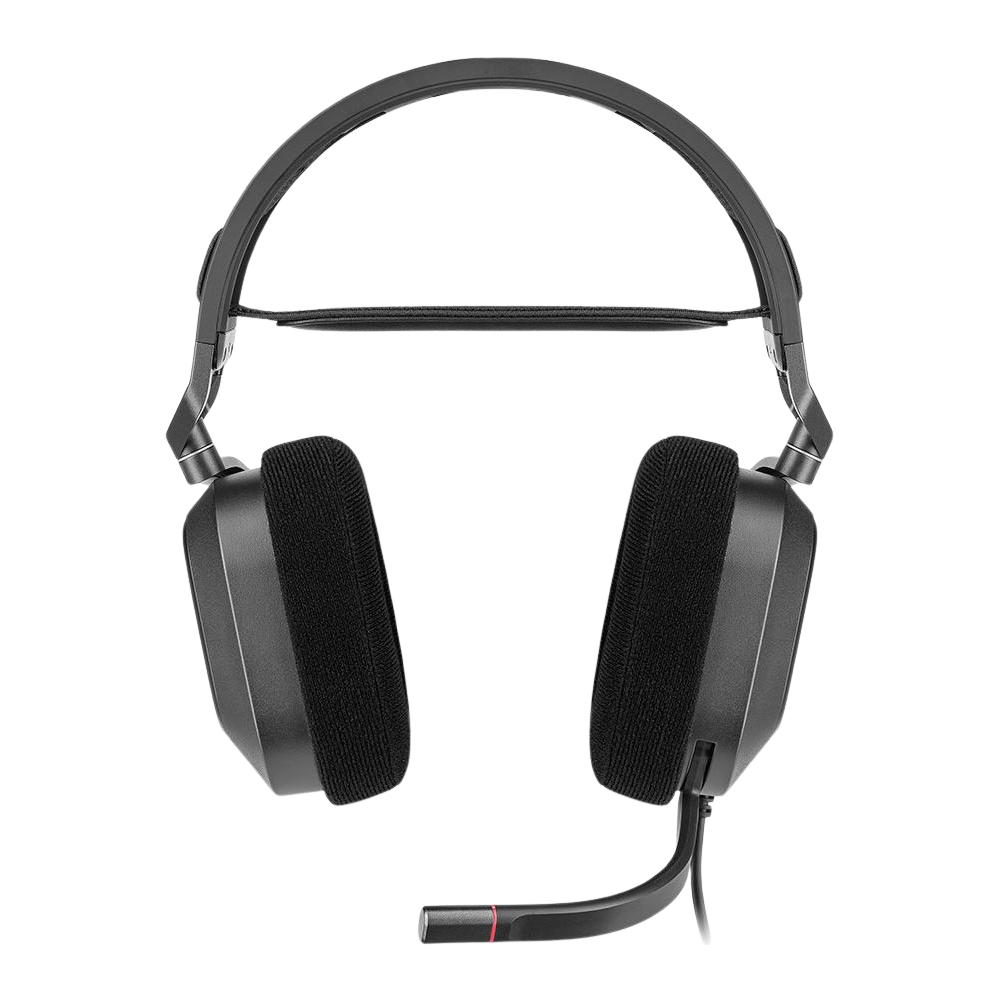 A large main feature product image of Corsair HS80 RGB USB Wired Gaming Headset (Carbon)