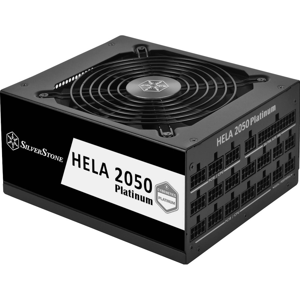 A large main feature product image of SilverStone HELA 2050 2050W Platinum ATX Modular PSU