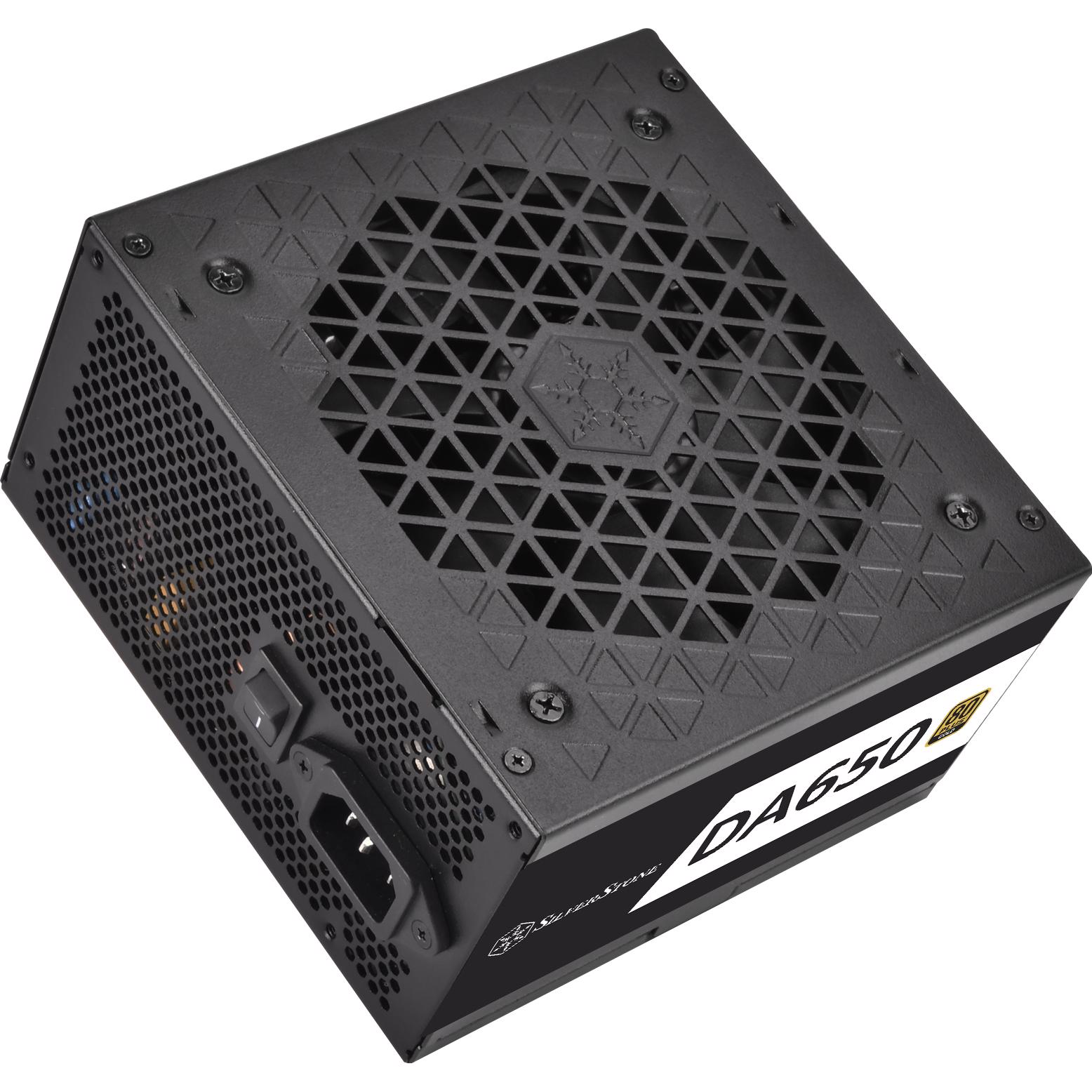 A large main feature product image of SilverStone Decathlon 650W Gold ATX Modular PSU