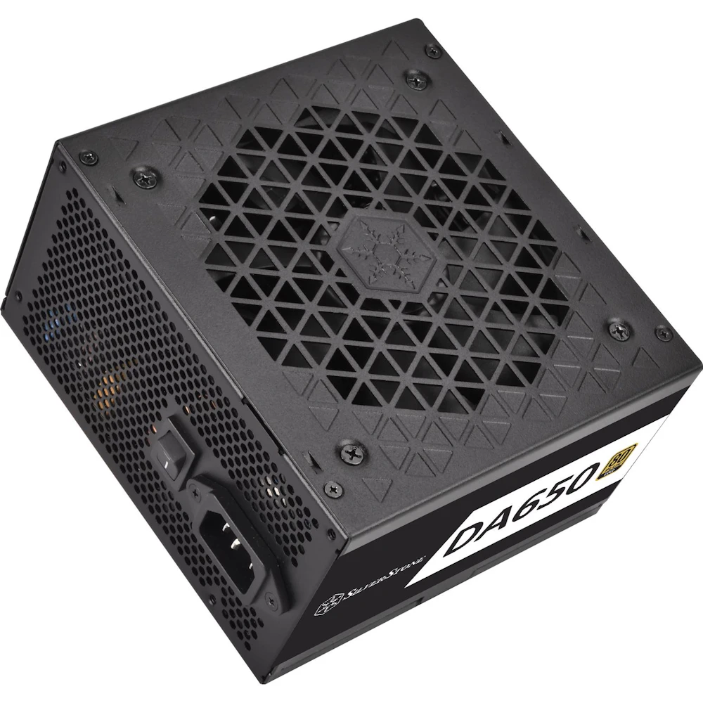 A large main feature product image of SilverStone Decathlon 650W Gold ATX Modular PSU