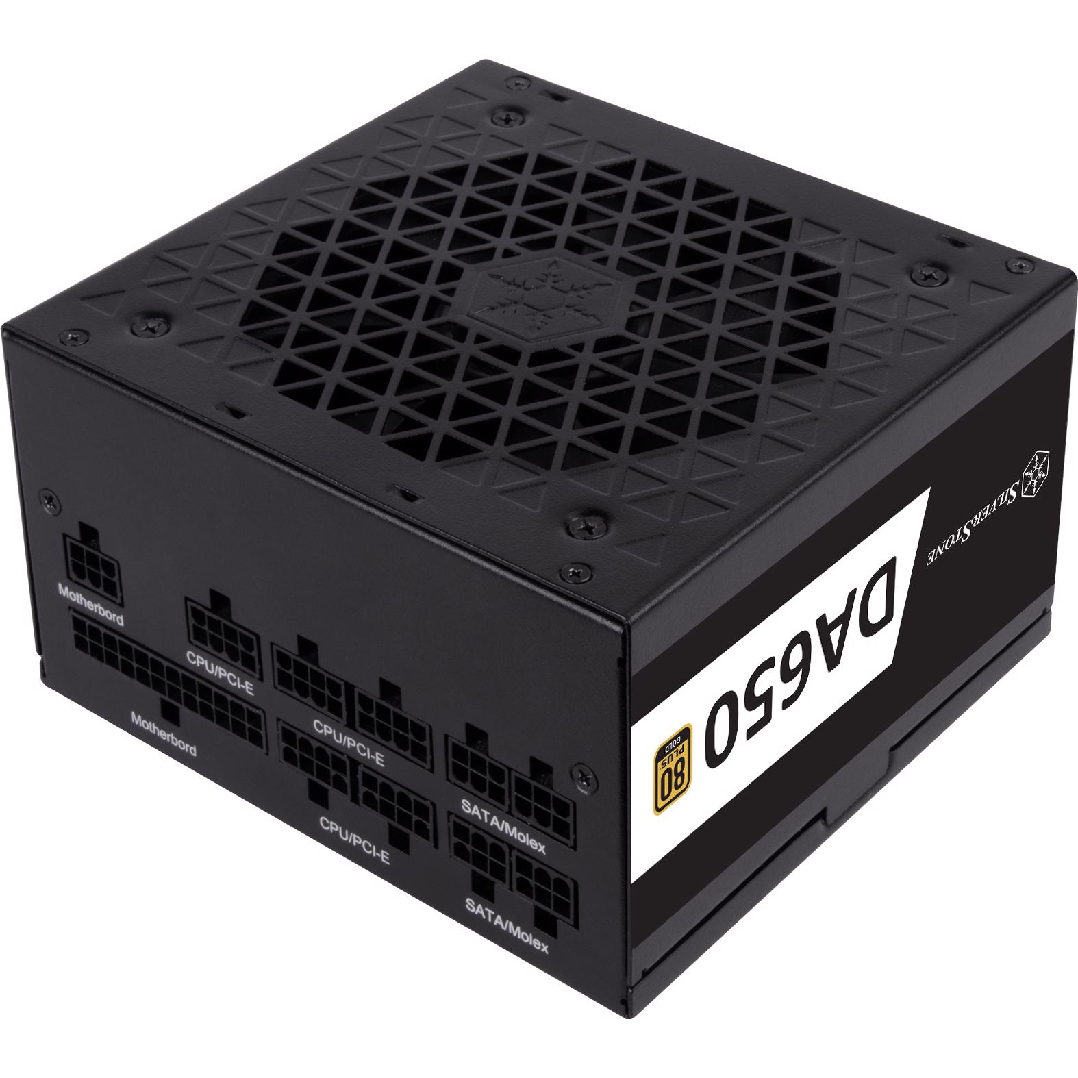 A large main feature product image of SilverStone Decathlon 650W Gold ATX Modular PSU