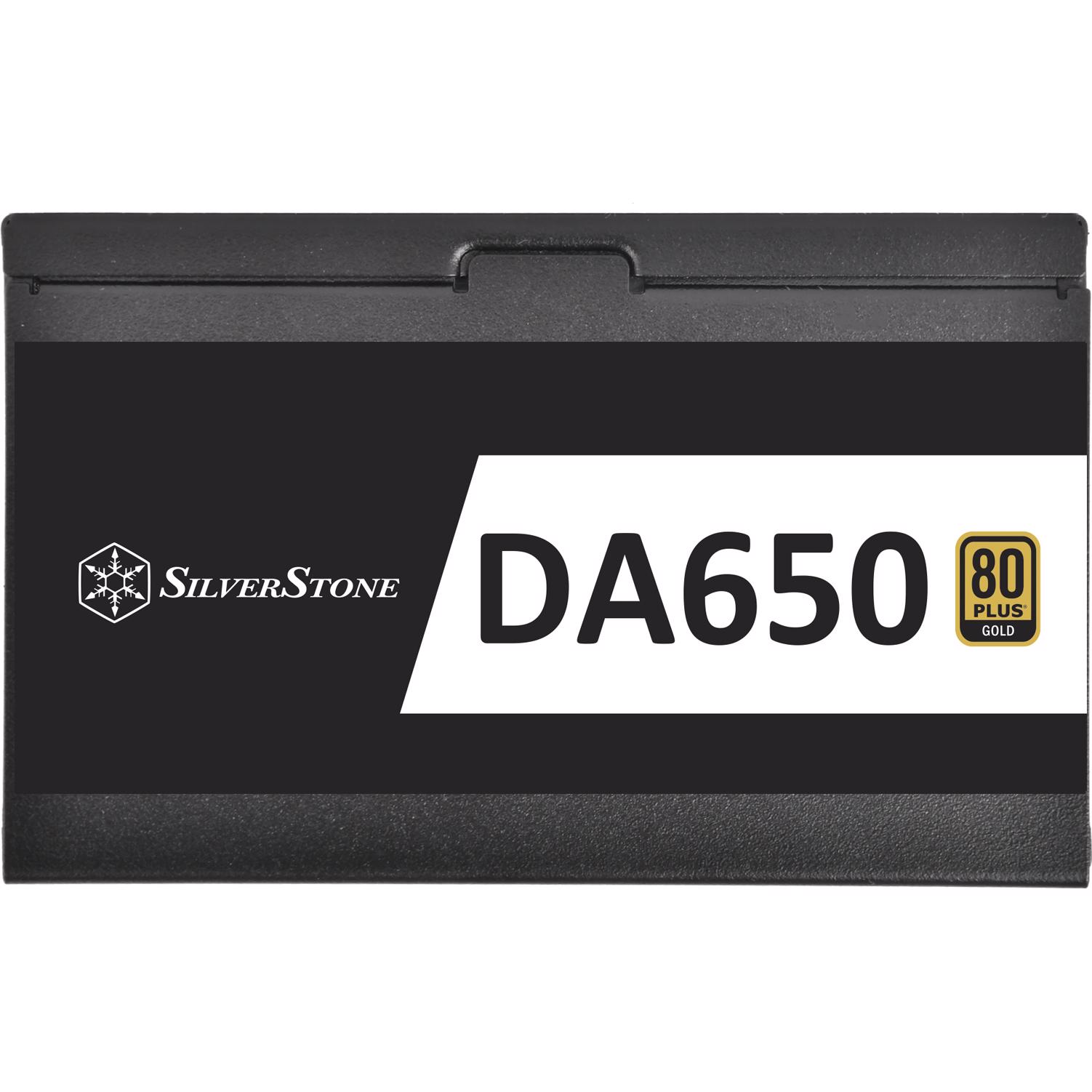 A large main feature product image of SilverStone Decathlon 650W Gold ATX Modular PSU