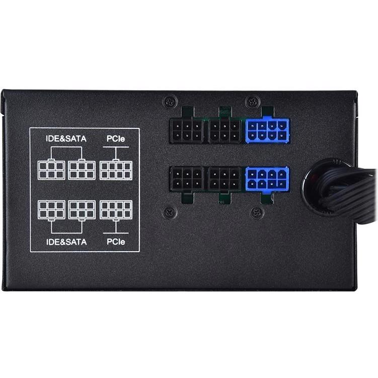 A large main feature product image of SilverStone Strider 750W Gold ATX Semi-Modular PSU