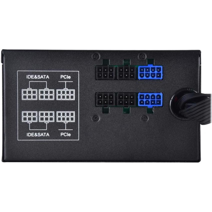 A large main feature product image of SilverStone Strider 750W Gold ATX Semi-Modular PSU