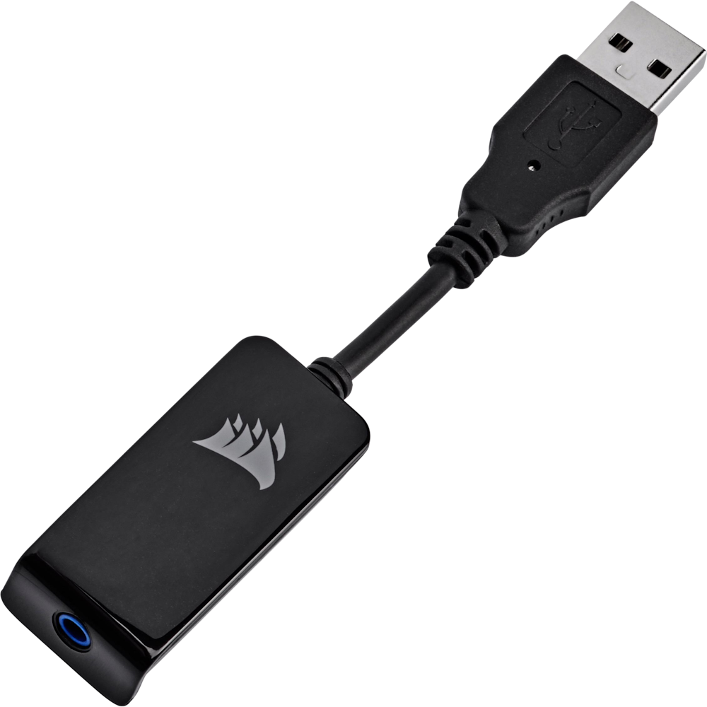 A large main feature product image of Corsair HS55 SURROUND Wired Gaming Headset (White)