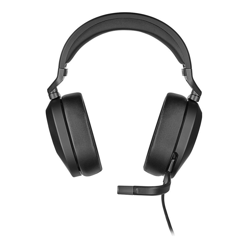 A large main feature product image of Corsair HS65 SURROUND Wired Gaming Headset — Carbon