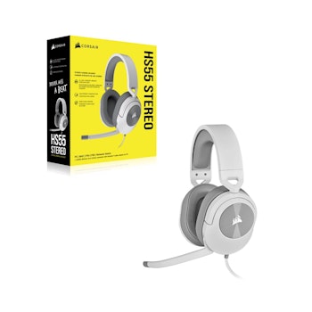 Product image of Corsair HS55 Stereo Wired Gaming Headset - White  - Click for product page of Corsair HS55 Stereo Wired Gaming Headset - White 