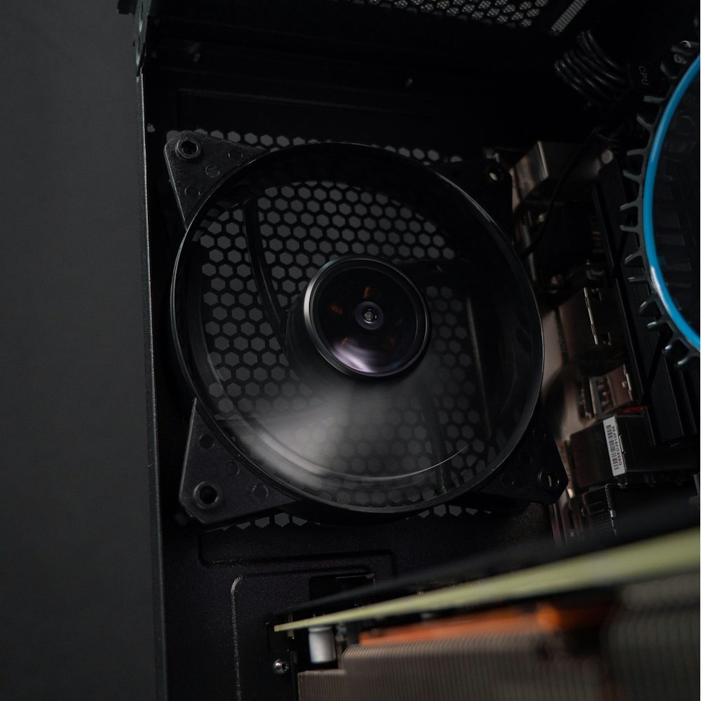 A large main feature product image of PLE Graphite RTX 3070 Ti Ready To Go Gaming PC