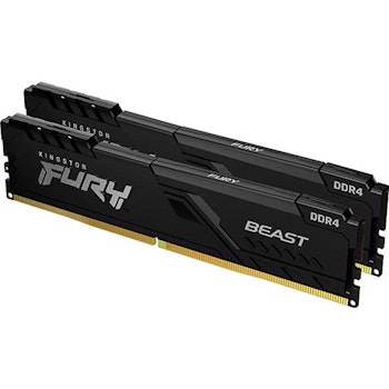 Product image of Kingston 32GB Kit (2x16GB) DDR4 Fury Beast C16 3200MHz - Black - Click for product page of Kingston 32GB Kit (2x16GB) DDR4 Fury Beast C16 3200MHz - Black