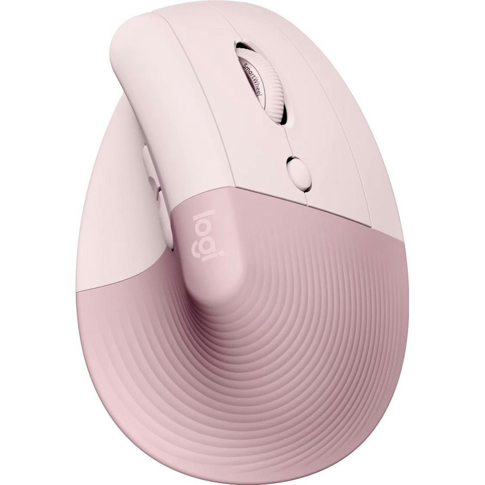 A large main feature product image of Logitech Lift Vertical Ergonomic Mouse - Rose