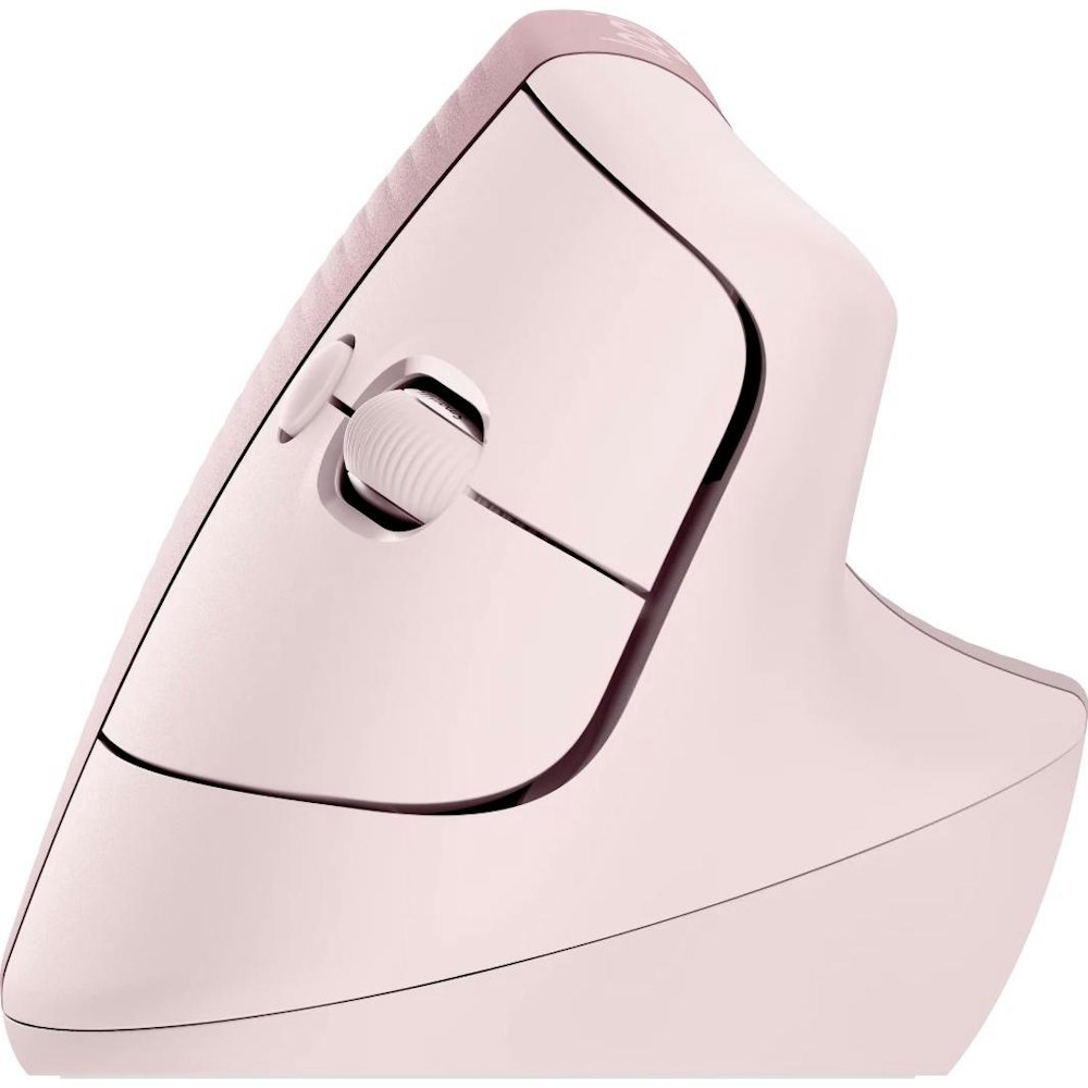 A large main feature product image of Logitech Lift Vertical Ergonomic Mouse - Rose