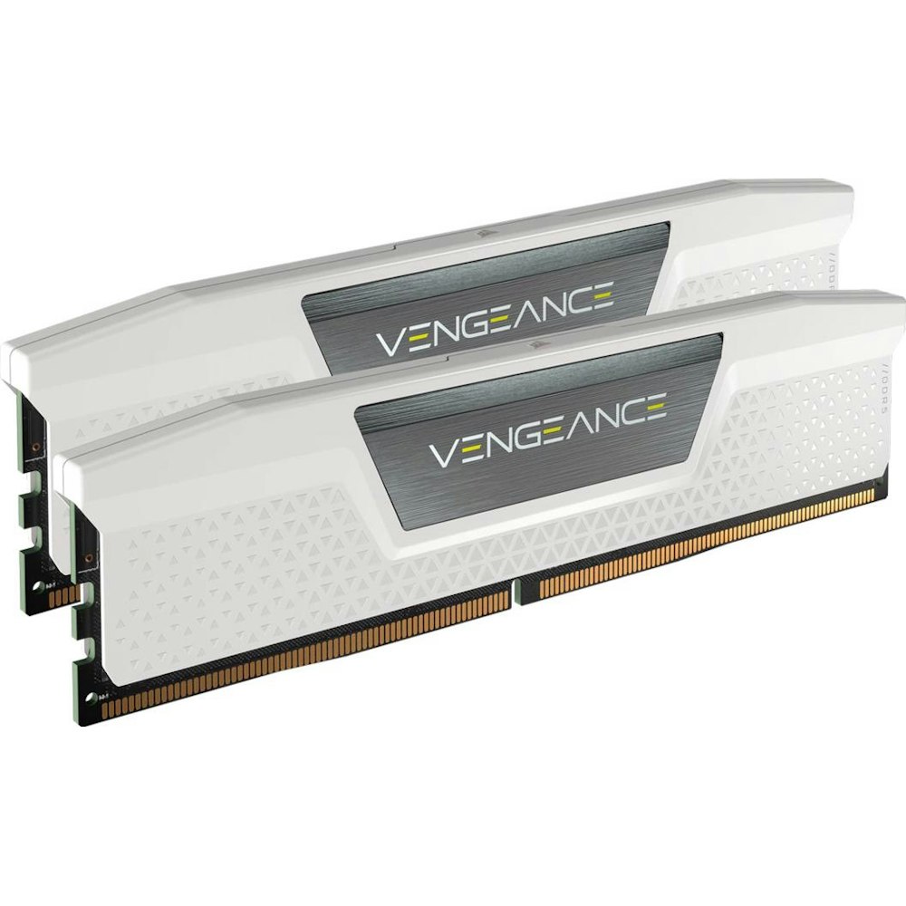 A large main feature product image of Corsair 32GB Kit (2x16GB) DDR5 Vengeance C40 5200MT/s - White