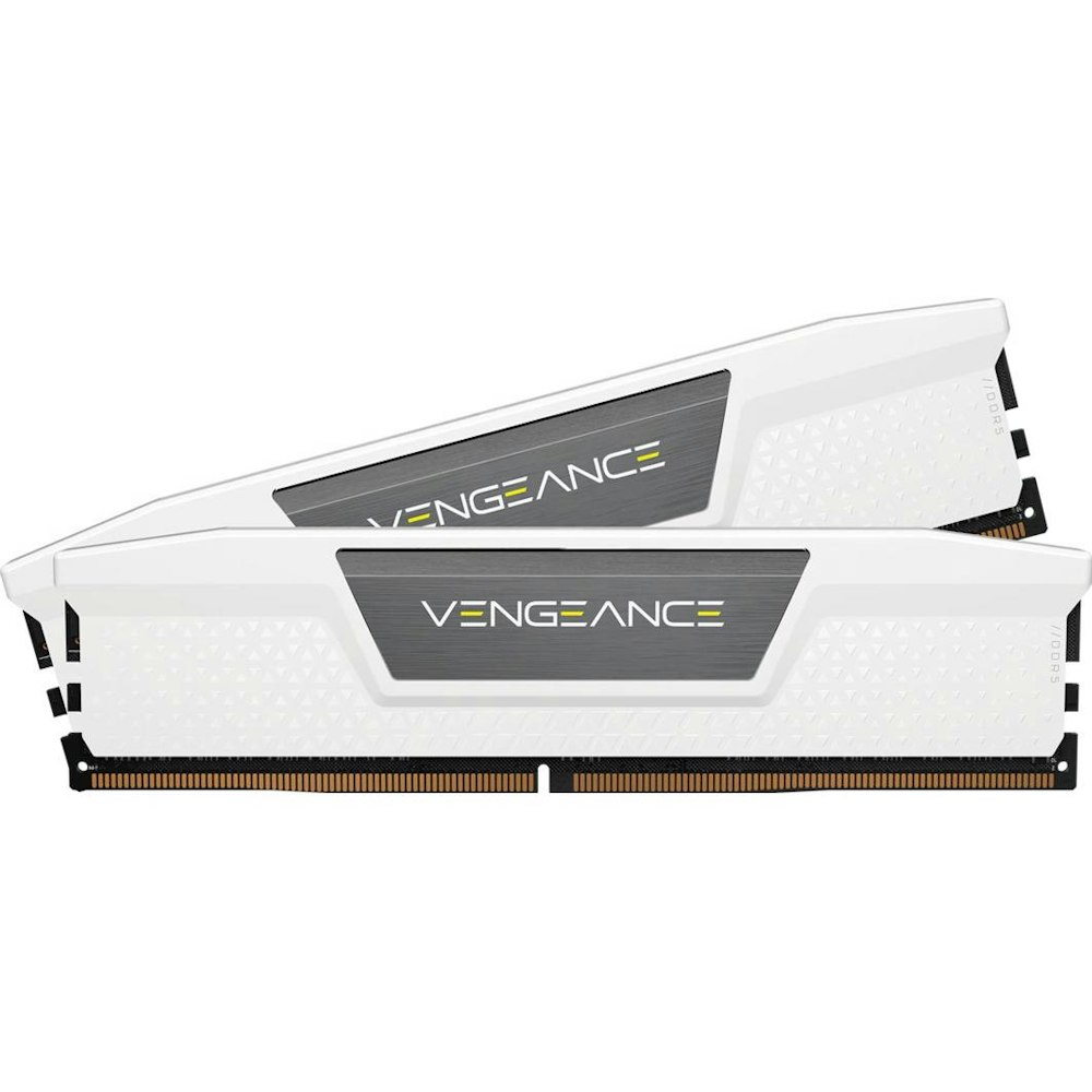 A large main feature product image of Corsair 32GB Kit (2x16GB) DDR5 Vengeance C40 5200MT/s - White