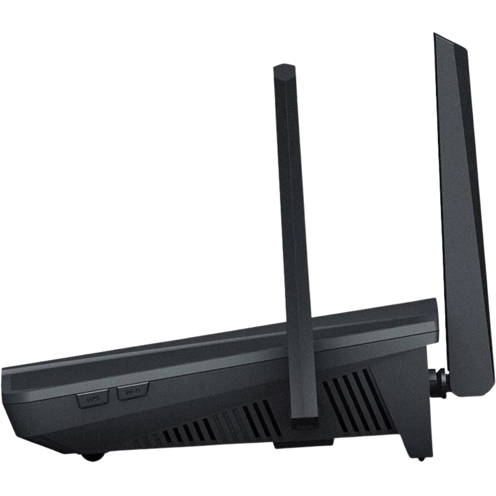 A large main feature product image of Synology RT6600ax Tri-Band Wi-Fi 6 Router