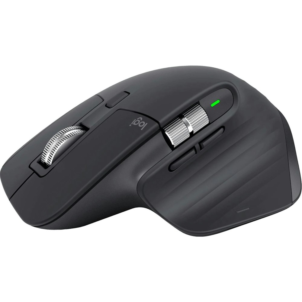 A large main feature product image of Logitech MX Master 3S Performance Wireless Mouse Graphite
