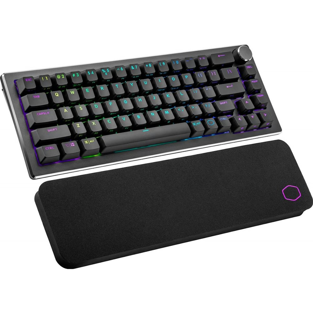 A large main feature product image of Cooler Master CK721 Wireless RGB Mechanical Gaming Keyboard Space Grey - Blue Switch