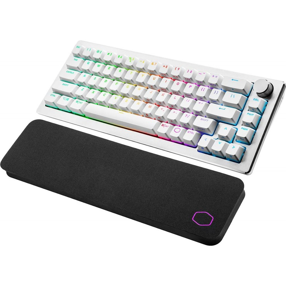 A large main feature product image of Cooler Master CK721 Wireless RGB Mechanical Gaming Keyboard Silver White - Brown Switch