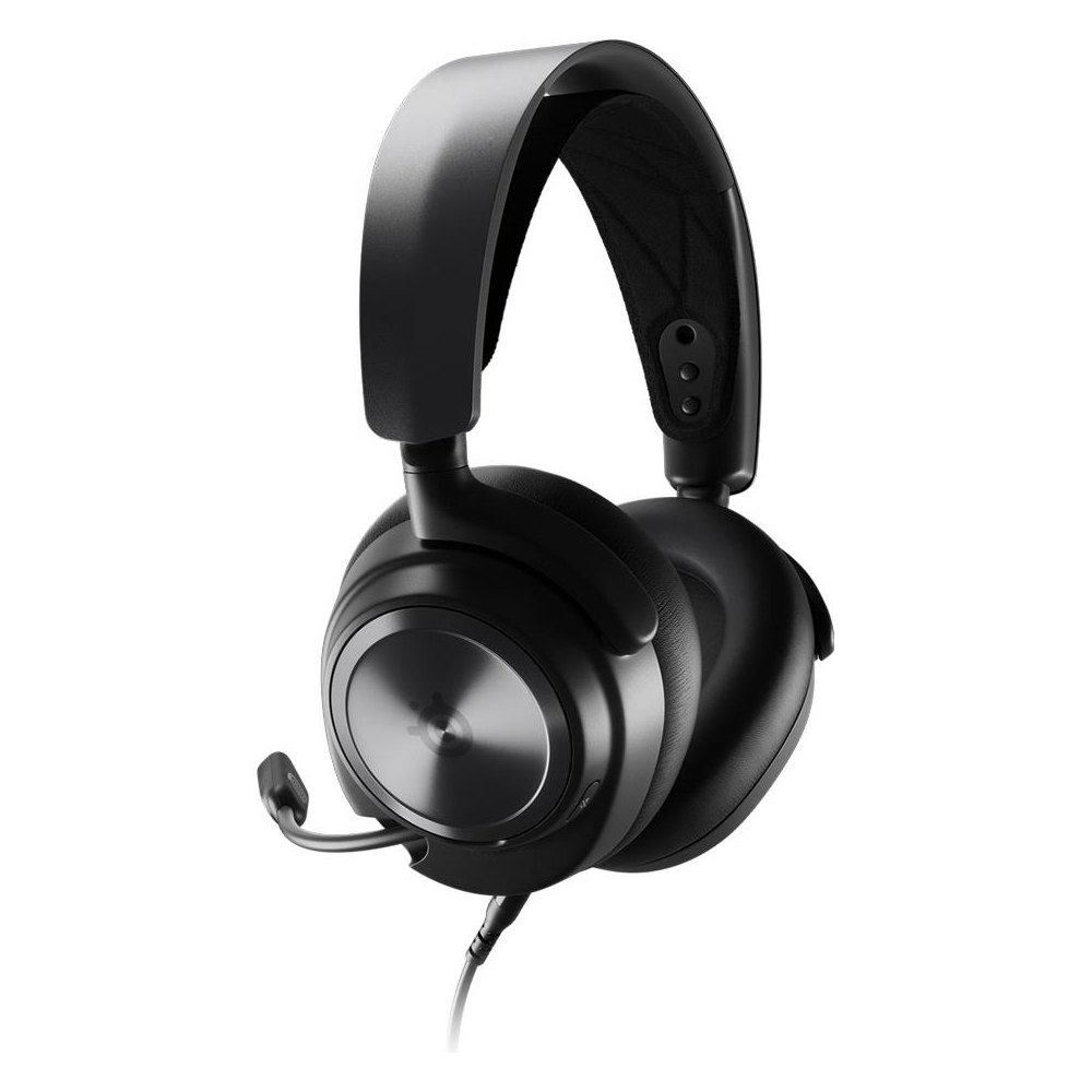 A large main feature product image of SteelSeries Arctis Nova Pro - Gaming Headset for PC and PlayStation