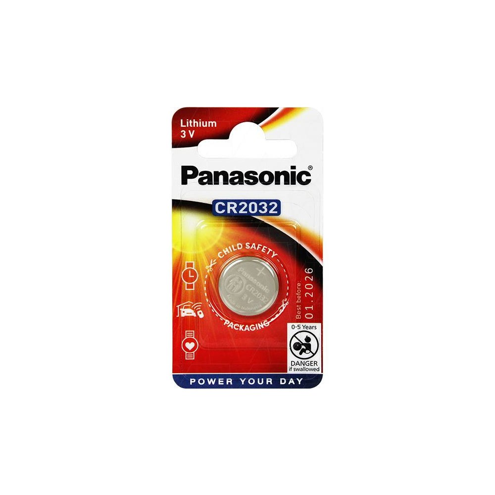 A large main feature product image of Panasonic CR2032 Lithium Battery Coin Cell CMOS