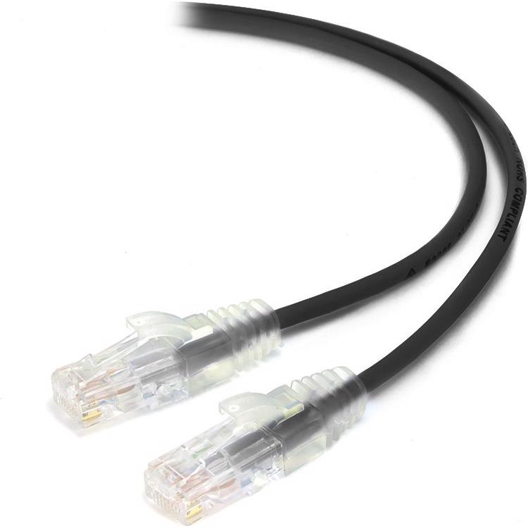 ALOGIC Ultra Slim Cat6 Patch Cable, UTP, 28AWG Series Alpha 0.3m Black PLE Computers