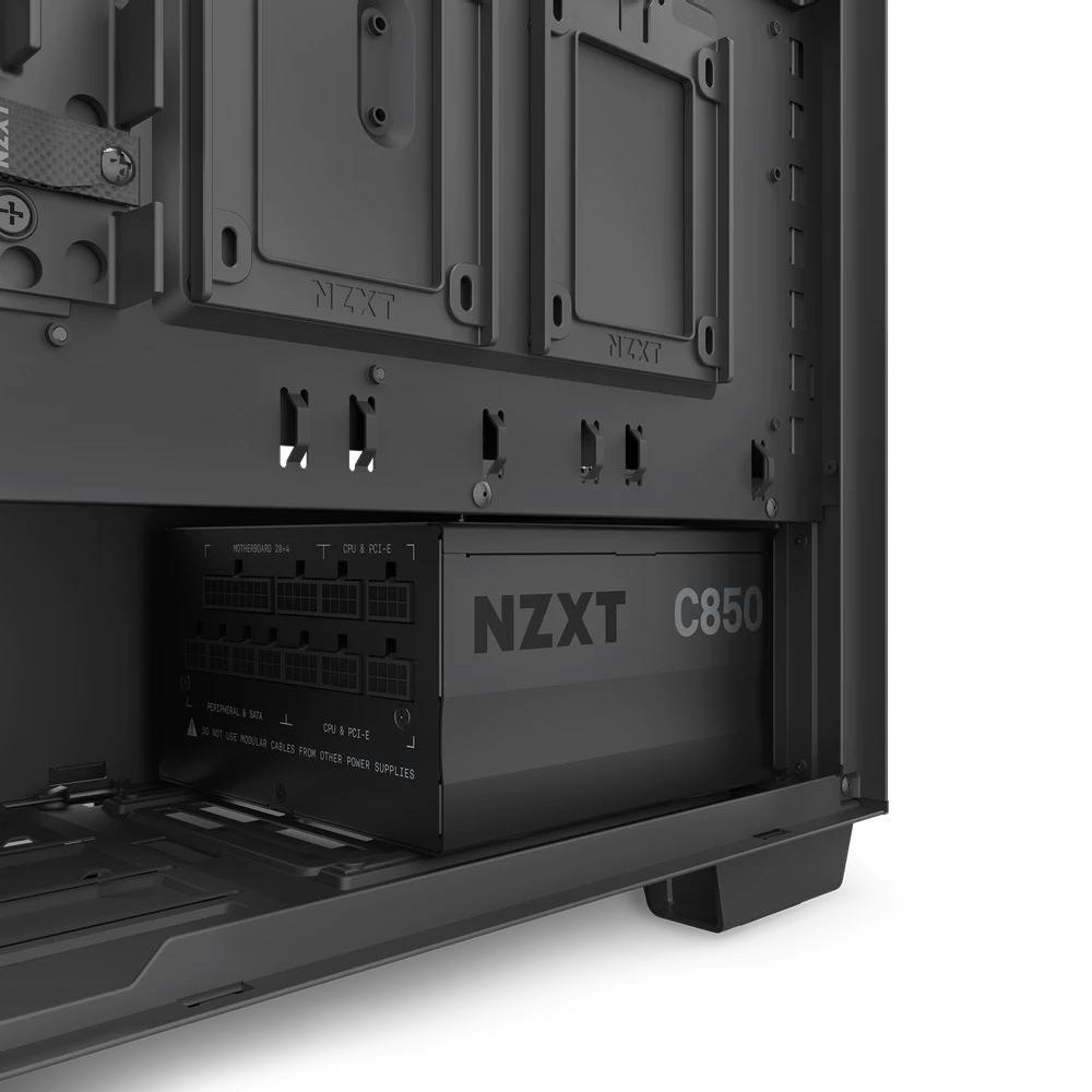 A large main feature product image of NZXT C Series ATX 850W 80 Plus Gold v2 (2022) Full Modular
