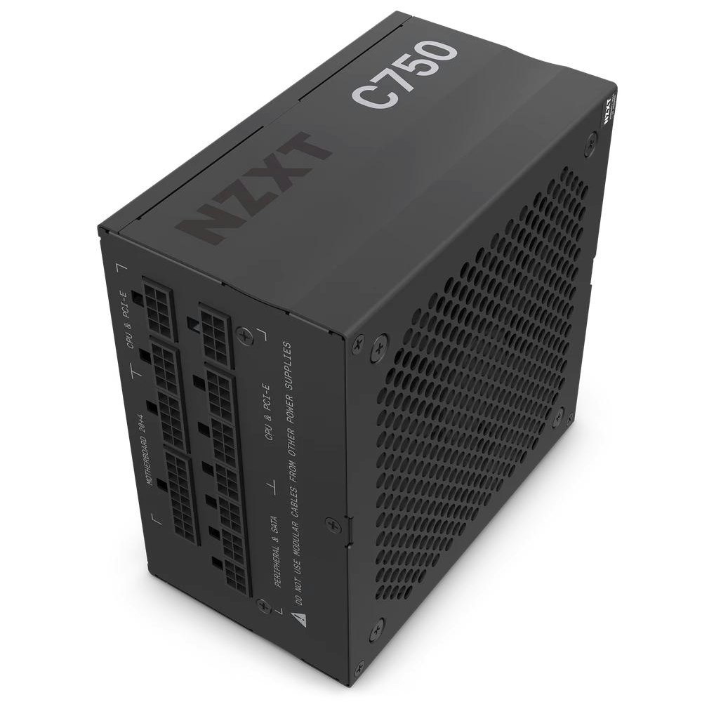 A large main feature product image of NZXT C Series ATX 750W 80 Plus Gold v2 (2022) Full Modular