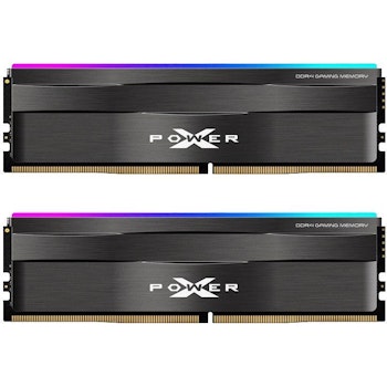 Product image of Silicon Power 32GB Kit (2x16GB) DDR4 XPOWER Zenith RGB Grey C16 3200MHz - Click for product page of Silicon Power 32GB Kit (2x16GB) DDR4 XPOWER Zenith RGB Grey C16 3200MHz