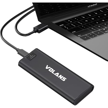 Product image of Volans Aluminium USB 3.1 Type C to M.2 SATA SSD Enclosure - Click for product page of Volans Aluminium USB 3.1 Type C to M.2 SATA SSD Enclosure