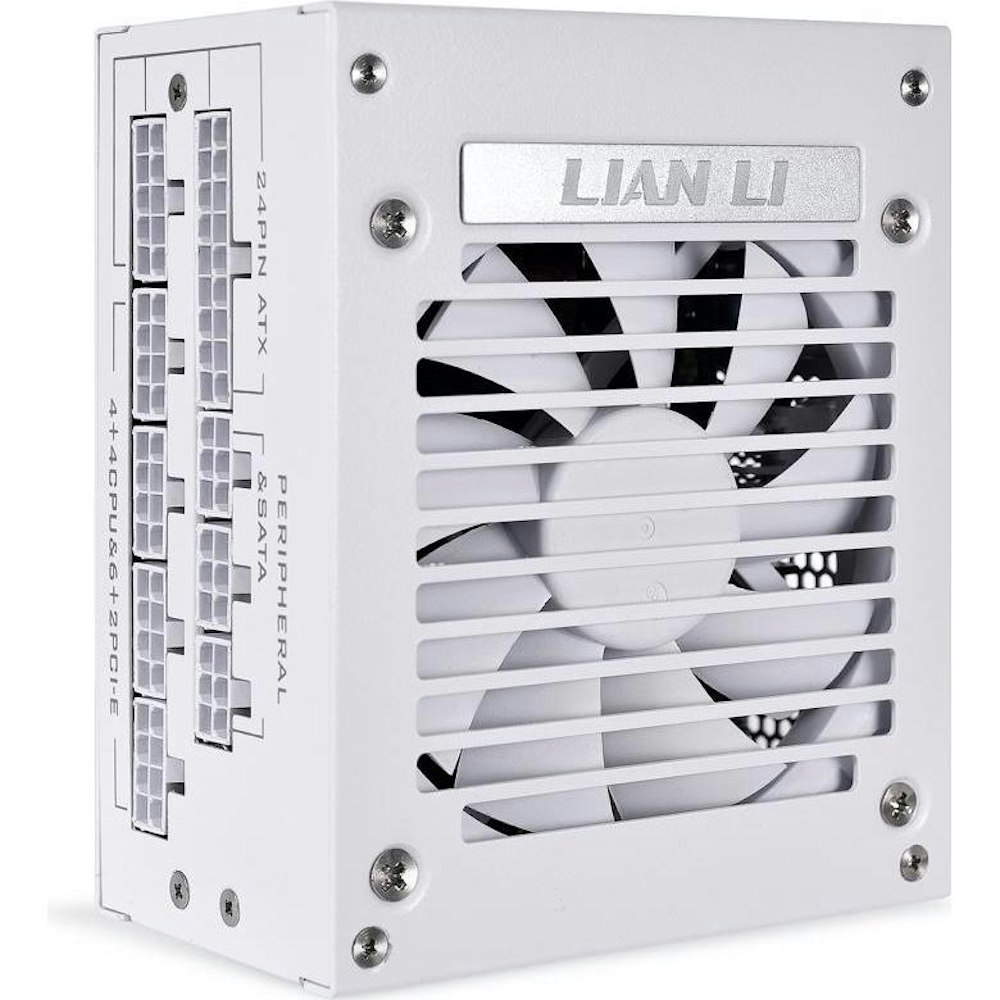 A large main feature product image of Lian Li SP750 750W Gold SFX Modular PSU - White