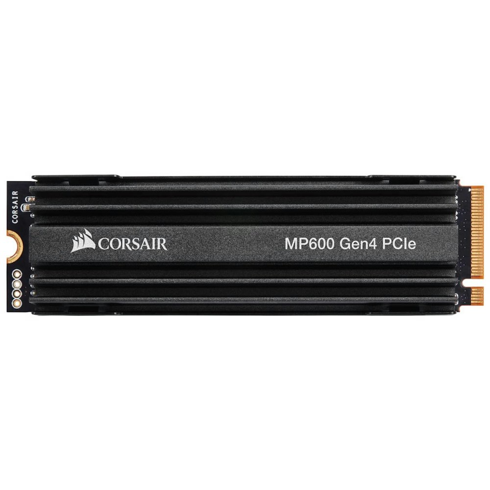 A large main feature product image of Corsair Force Series MP600 2TB NVMe PCIe M.2 SSD