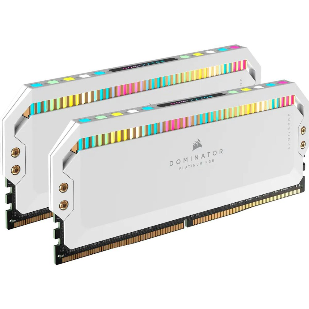 A large main feature product image of Corsair 32GB Kit (2x16GB) DDR5 Dominator Platinum 6200MHz C36 - White
