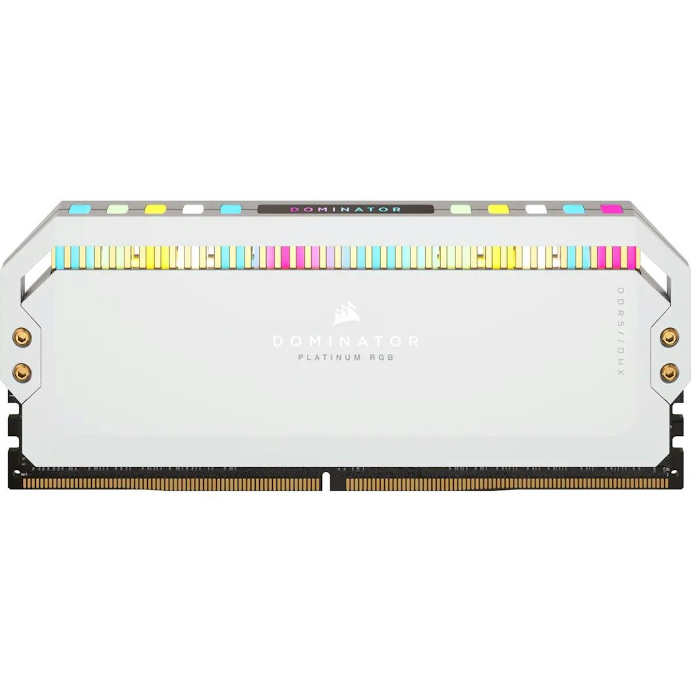 A large main feature product image of Corsair 32GB Kit (2x16GB) DDR5 Dominator Platinum 6200MHz C36 - White