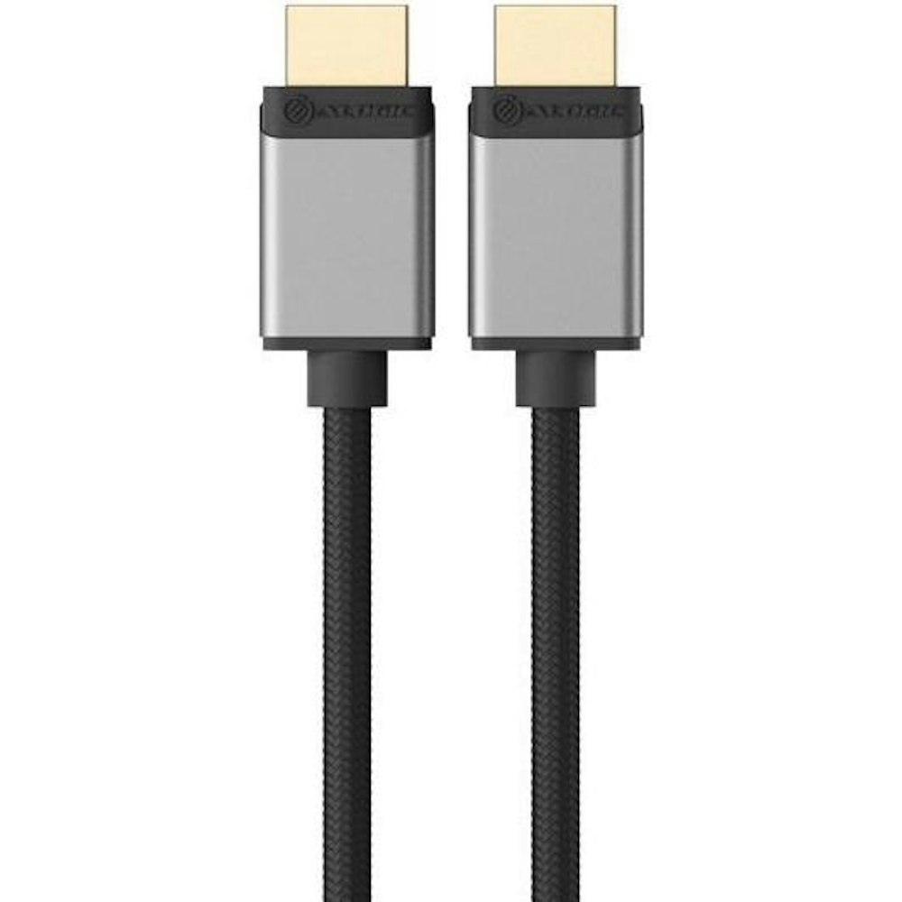 A large main feature product image of ALOGIC Super Ultra 8K HDMI to HDMI 2.1 Cable – Space Grey - 2m