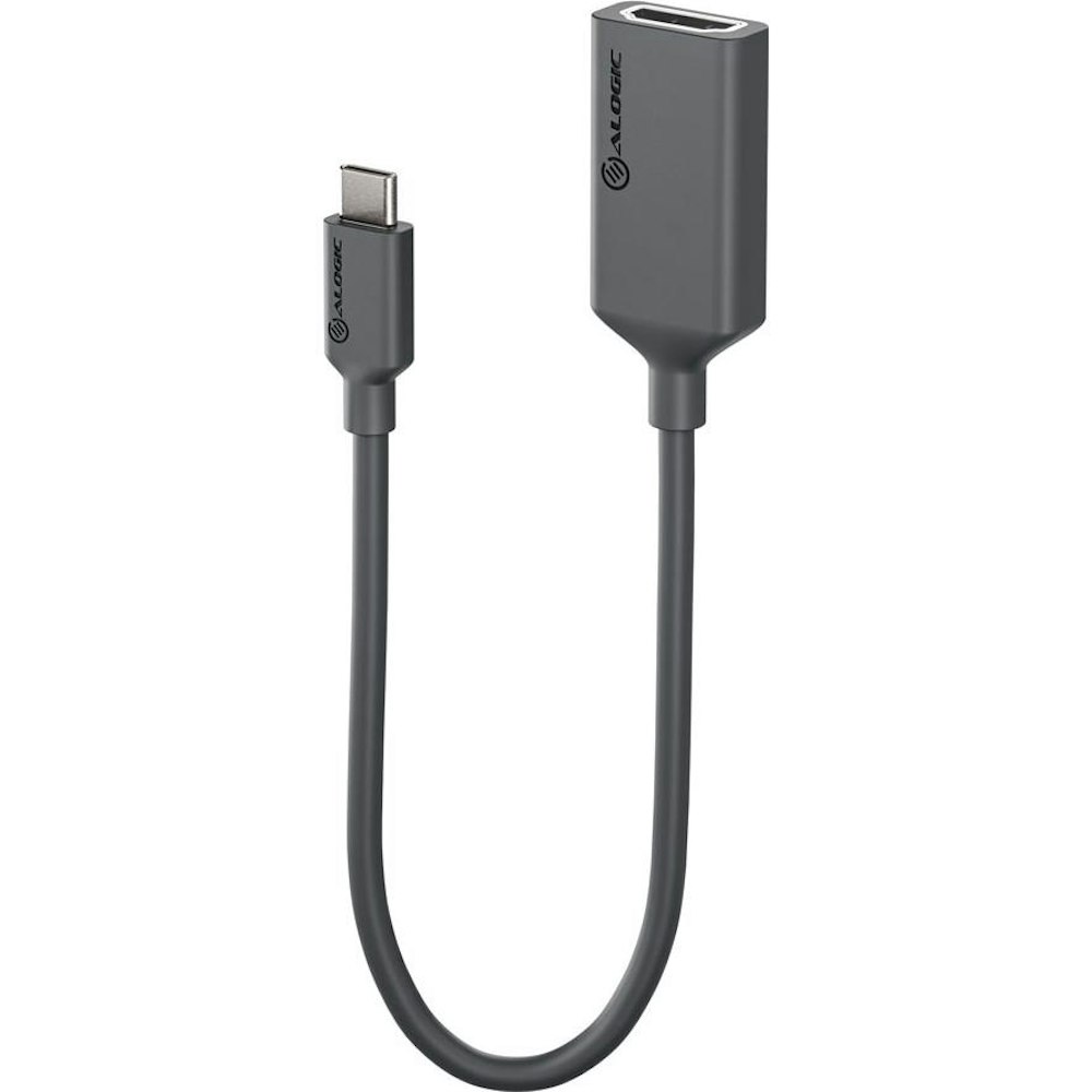 A large main feature product image of ALOGIC USB-C to HDMI Adapter with 4K Support – Elements Series