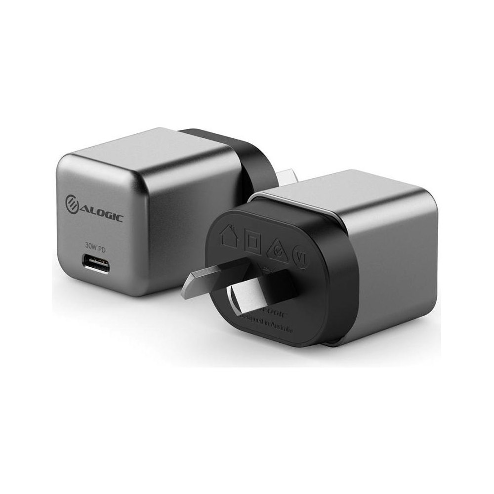 A large main feature product image of ALOGIC Rapid Power 30W Miniature Wall Charger – USB-C