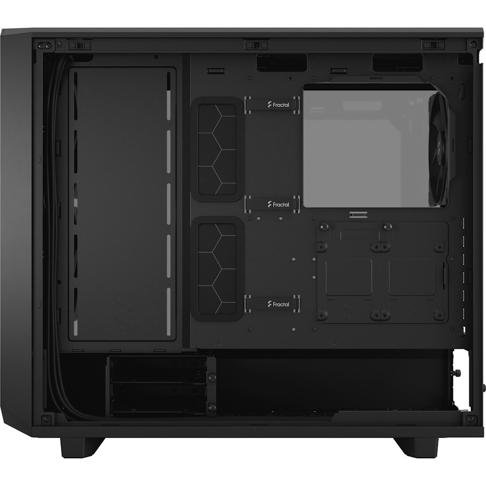 A large main feature product image of Fractal Design Meshify 2 Lite TG Light Tint Mid Tower Case - Black