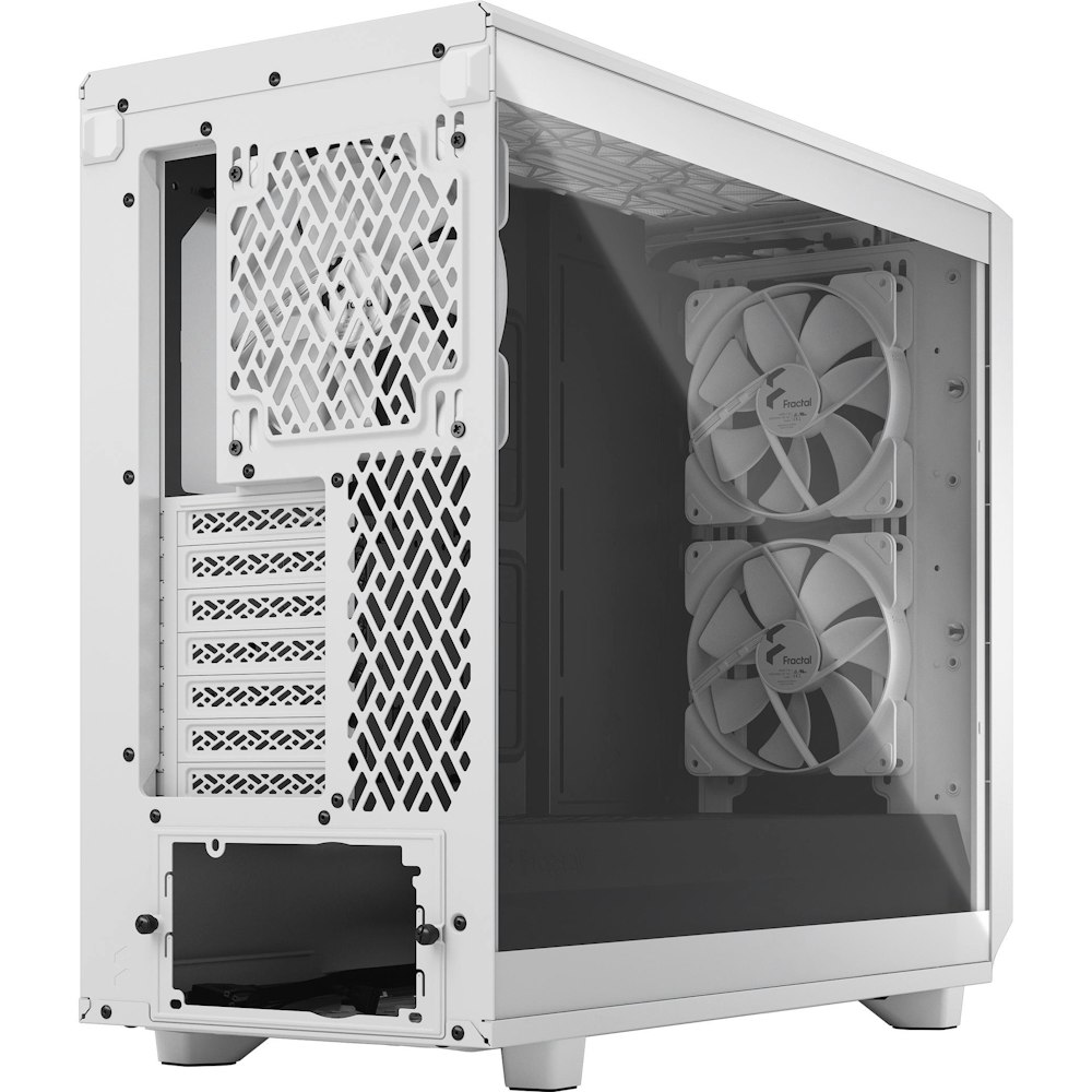 A large main feature product image of Fractal Design Meshify 2 Lite TG Clear Tint Mid Tower Case - White