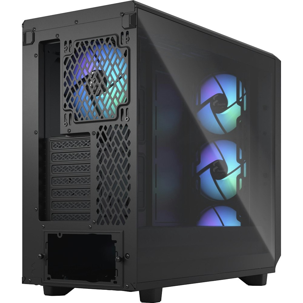 A large main feature product image of Fractal Design Meshify 2 RGB TG Light Tint Mid Tower Case - Black