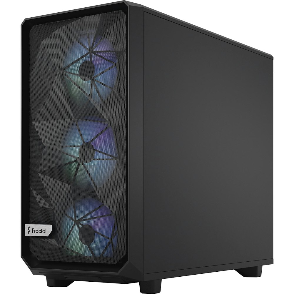 A large main feature product image of Fractal Design Meshify 2 RGB TG Light Tint Mid Tower Case - Black