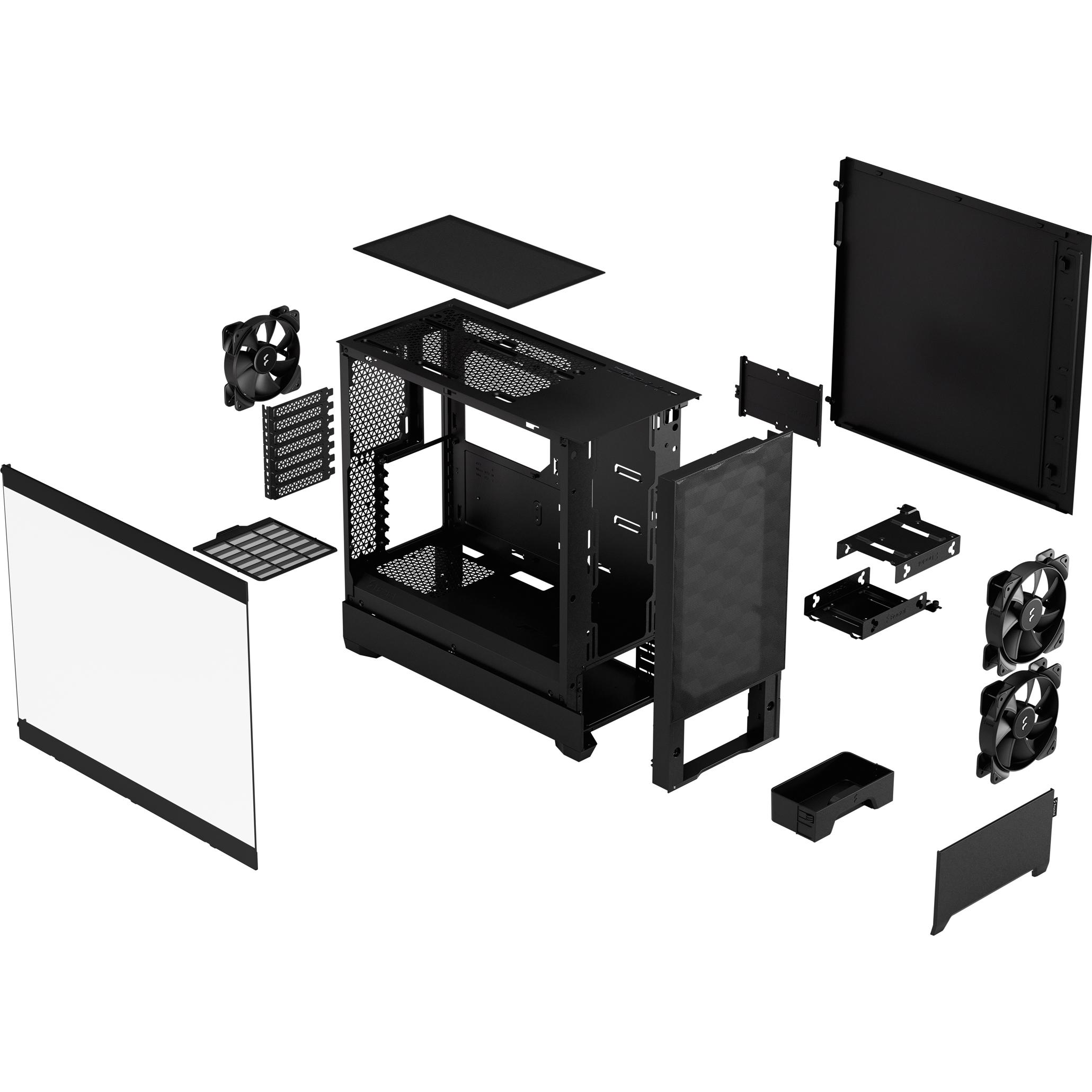 A large main feature product image of Fractal Design Pop Air TG Clear Tint Mid Tower Case (Black)