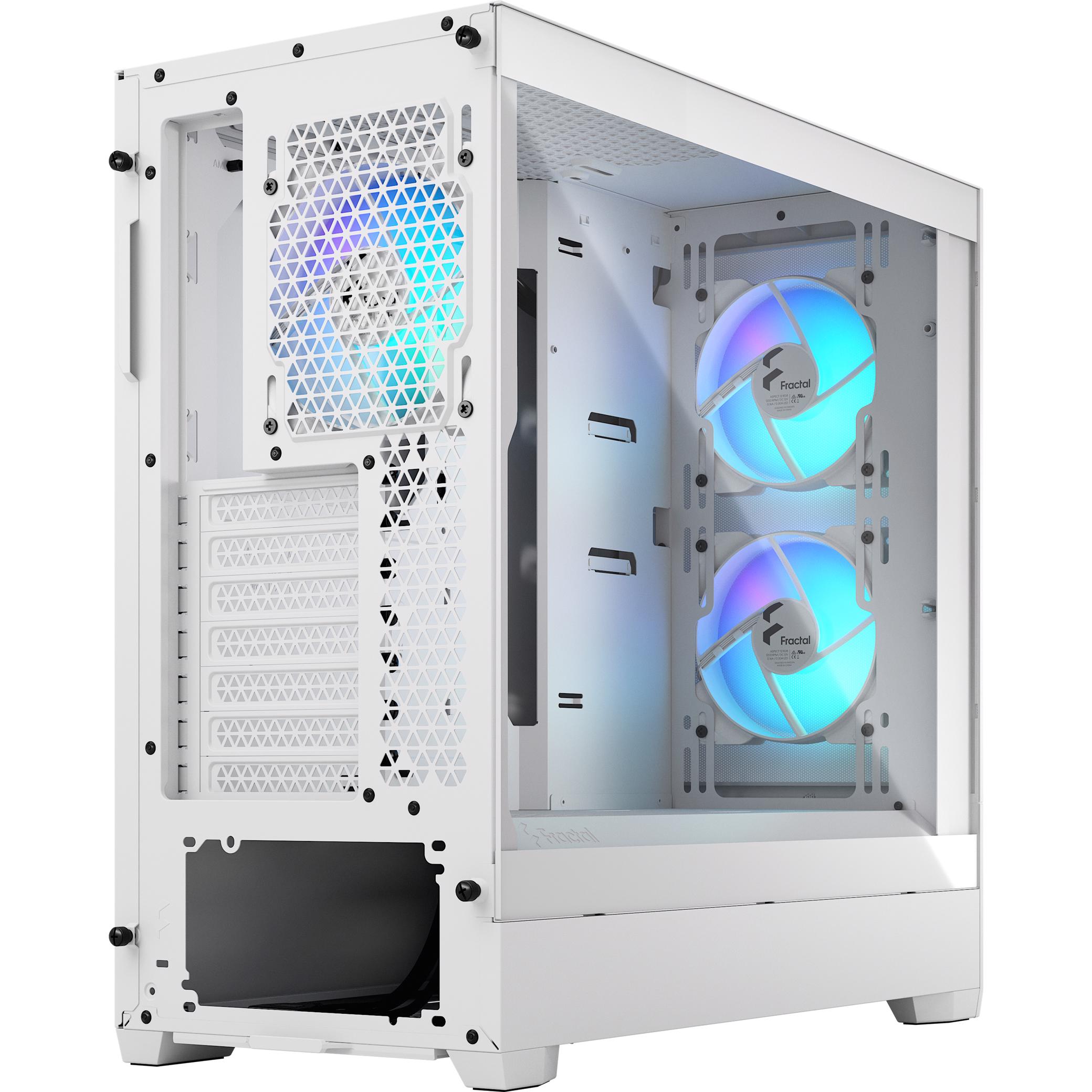 A large main feature product image of Fractal Design Pop Air RGB TG Clear Tint Mid Tower Case (White)